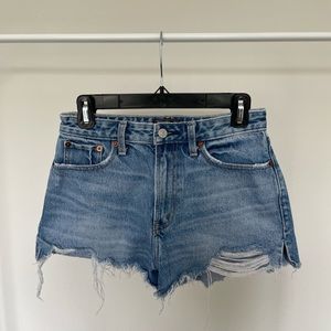 Abercrombie & Fitch Annie Hight Rise Denim Shorts
